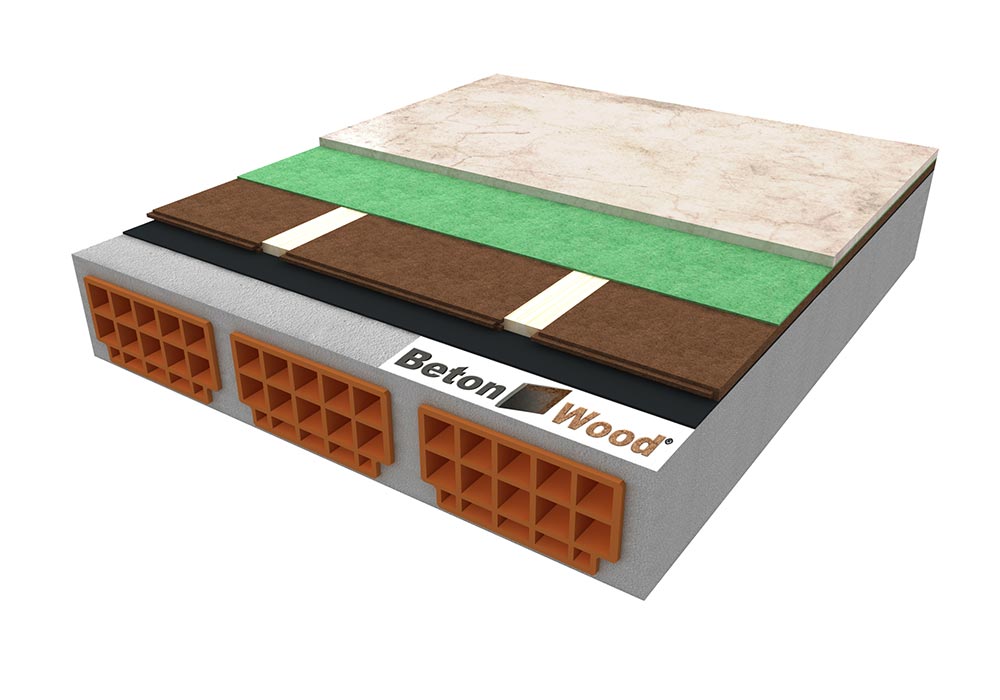 Solaio per edifici ad energia quasi zero in fibra di legno Base e cementolegno